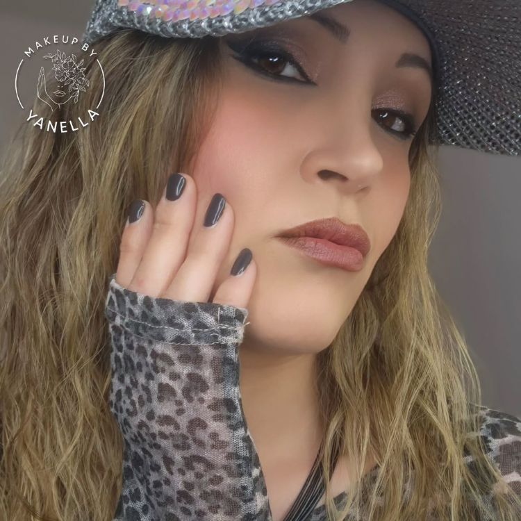 Professional makeup and dark nail art by Yanella